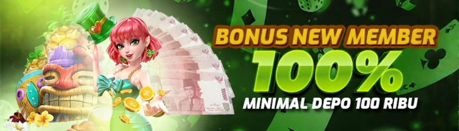 BONUS NEW MEMBER 100%